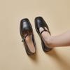 Zapatos Mary Jane Cuadrados Retro Franceses para Mujer, Nuevos Zapatos Planos de Correa Única de Boca Baja para Primavera y Verano para Ir al Trabajo
