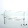 Aquário de Mesa Peixe Betta Camarão Aquário Tanque de Tartaruga Planta Verde Vaso de Flores Acrílico Transparente Formato Retangular Estreito Alto