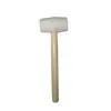 Martillo de goma con mango de madera martillo de goma blanco martillo de goma para instalación de azulejos martillo de suelo martillo blanco cabeza de martillo herramienta de instalación venta al por mayor