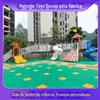 Combinação de madeira Escalada e furo de perfuração Aço inoxidável Slide Jardim de infância Comunidade Crianças Recreação Interior Plástico Multifuncional