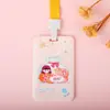 Funda protectora linda para tarjeta de autobús, insignia de tarjeta de comida para estudiantes, permiso de trabajo, certificado de control de acceso para exhibición en el campus, cubierta de tarjeta de fábrica, tarjeta de puerta