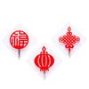 Fu Red Festive Hook Adesivo Forte Punch-free Gancho Adesivo Sem Costura Parede Load-bearing Porta Pendurada Gancho de nó chinês