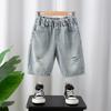 Shorts de Verano para Niños, Calidad Tmall, Transpirables, Suaves, Abotonados, Mezclilla Rasgada, Pantalones de Cinco Puntos, Nuevos Shorts de Verano para Niños