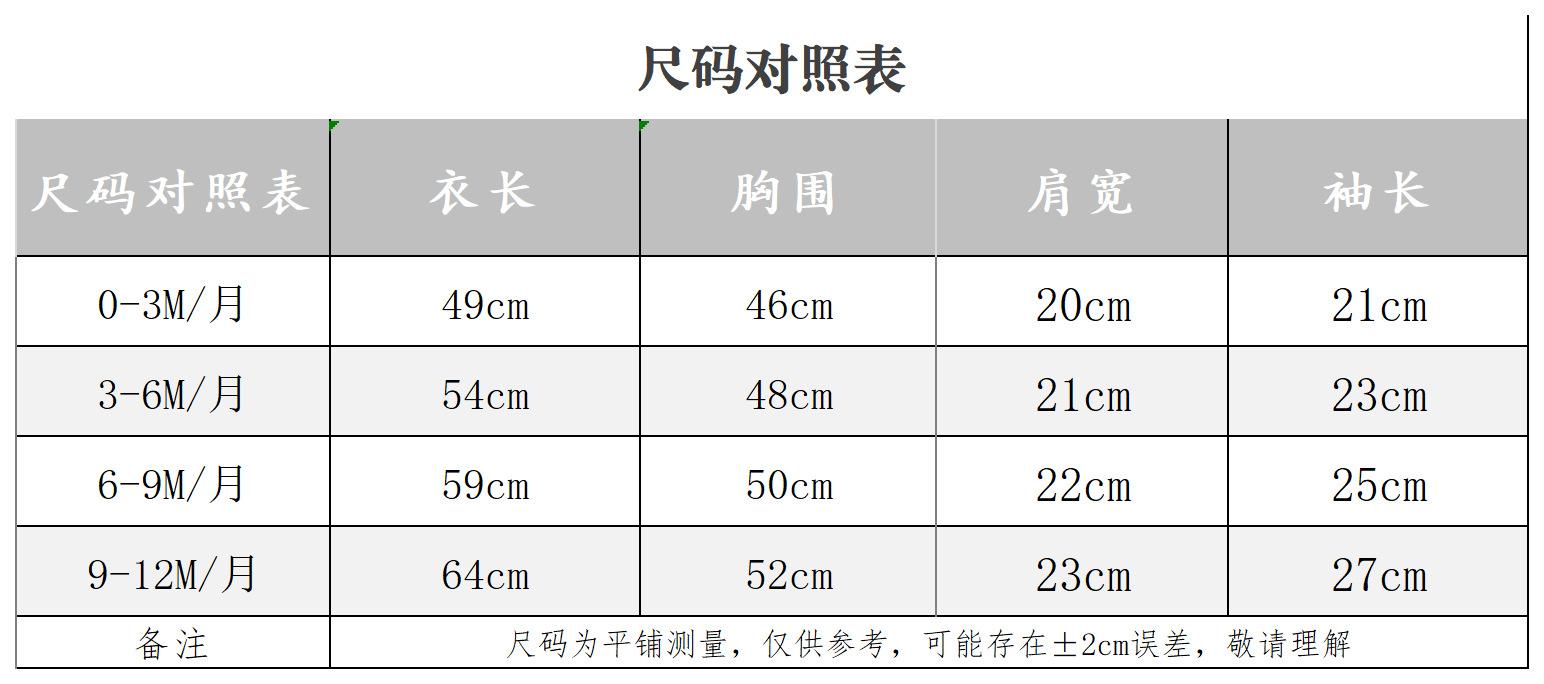 尺码表中文版_Sheet1
