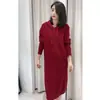 Vestido de Tricô Vermelho para o Ano do Zodíaco, Adequado para Outono e Inverno, Pode Ser Usado com um Casaco ou como Vestido Base, Tamanho Único