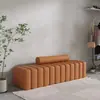 Banco para Trocar Sapatos na Entrada para Apartamentos Pequenos, Sofá Banco Longo para Uso Doméstico na Sala de Estar, Banco Longo Único com Couro de Garra de Gato e Apoio para os Pés Antiderrapante