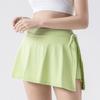 Custom Sports Yoga Short Skirt Badminton Tênis Saia Anti-walking Fake Two-piece Saia Short Side Split Mini Saia