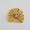 Toucas para Bebê, Toucas de Algodão para Bebês na Primavera e Outono, Toucas Fofas de Urso Estilo Indiano, Toucas para Proteção da Fontanela de Recém-nascidos