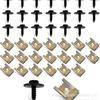 Espaciadores de Cable de Sujeción Decorativos para Coche 40 Piezas/60 Piezas Clips para Coche Adecuados para Hexagonal Chapado en Zinc Negro