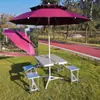 Conjunto de Guarda-Sol de Mesa com Publicidade para Proteção Solar Promoção de Pátio Combinação Portátil de Viagem Dobrável Camping Siaman