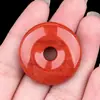 2187-30 Agujero 6mm Ágata Cristal Piedra Hebilla de Seguridad Ojo de Tigre Colgante Nostálgico Accesorios Colgantes para Collar DIY
