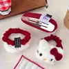 Lindo Peluche de Gatito Sweet Ankela Pinza para el Cabello con Lazo Rojo para Niñas, Dibujo Animado Bb Accesorio para el Cabello al por Mayor