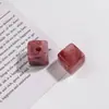 Nova Corrente para Celular de Acrílico com Contas Quadradas Grandes Perfuradas em Duas Cores Estilo Chinoiserie Nuvem Imitação de Jade Acessórios para Joias DIY para Roupas