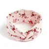 Diadema Bohemio Ins Versátil Elegante Nudo Cruzado Diadema Deportiva de Yoga Estampada Versión Ancha para Mujeres con Coronilla Alta