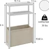 Mesa Auxiliar para Sofá, Estilo Minimalista Moderno con Cesta de Almacenamiento, Arte de Hierro y Madera, Sala de Estar para Espacios Pequeños, Lateral Móvil para Sofá