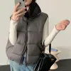 Chaleco de Algodón Nuevo de Invierno 2026 con Cuello Alto, Versátil, Holgado, de Moda, Elegante, Cálido, Sencillo, Chaqueta de Mujer Tendencia