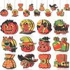 24 Piezas Adornos de Madera de Halloween Decoraciones Colgantes de Fantasma Árbol Esqueleto Calabaza Búho Colgante Decorativo