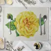 Mantel de Mesa de Comedor con Patrón de Flores Multicolor Estilo Europeo Mantel de Comedor Suministros de Cocina Mantel para Comida Occidental Posavasos LOGOTIPO