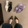 Sandálias Estilo Coreano 2026 Tendência Sandálias Fechadas Sapatos de Fada Nova Primavera Verão Bico Fino Salto Alto Moda Laço