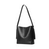 Bolso Cubo de Cuero Genuino, Bolso de Hombro Único para el Trabajo, Bolso Grande de Mujer, Bolso Cruzado de Lujo Ligero, Estilo Urbano Sencillo y de Moda