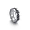 Joyería popular transfronteriza cadena para hombre anillo de descompresión giratorio de acero inoxidable tamaño estándar de EE. UU. opcional combinación multicolor