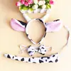 Adereços de Performance Cosplay Tridimensional Headwear do Zodíaco Coelho Gato Panda Vermelho Headband Animal Vestido de Fantasia Três Peças