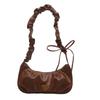 Bolso Nube Retro Plisado con Lazo de Primavera y Verano Bolso de Axila de Alta Gama Bolso Bandolera de Hombro Único Nuevo para Mujer 2025