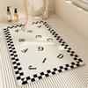 Alfombrilla de Piso Anillo de Seda para Baño Lavable Hueca Antideslizante para Baño Alfombrilla Resistente a la Suciedad Anticaída
