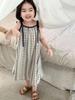 Falda para niños, verano 2024, nueva ropa de Corea del Sur para niños, estilo coreano, con cordones, linda falda floral suelta para niñas.