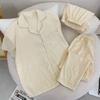 Conjunto de Pijama de Verano para Mujer de Tres Piezas, Pantalones Cortos de Nube de Manga Corta, Talla Grande Conjunto Casual Fino para Mujer para Estar en Casa