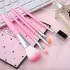 Juego de cinco brochas de maquillaje, bolsa de PVC, herramientas de maquillaje