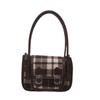 Bolso Vintage a Rayas de Color Contrastante para Mujer 2024 Otoño e Invierno Nueva Moda Bolso Cuadrado Pequeño de Alta Gama Combinable Bolso de Hombro