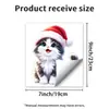 Adesivos de janela de gato de Natal em desenho animado fofo, eletrostáticos, sem necessidade de cola, não danificam o vidro, perfeitos para decorar janelas da sala de estar e criar uma atmosfera festiva