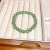 Pulseira de bambu com rosto sorridente retrô francês e jade artificial, pulseira de moda personalizada, joias de luxo leve, atacado