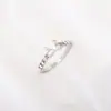 Moda Retro Trendy Transfronteriza Europea y Americana Anillo de Lazo Exquisito Simple Joyería de Diamante de Aleación para Mujer
