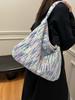 Bolso Tote de Moda Exterior Individual de Gran Capacidad para Viajeros Mujeres 2025 Nuevo Felpa Dulce Elegante Hombro Cruzado