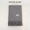 Otoño e invierno nuevo coreano vintage a cuadros bufanda con borlas moda comodín chal grueso cálido bufanda ventas directas de fábrica