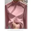 Top casual elegante de otoño e invierno de ajuste slim, capa interior térmica de moda con cuello medio alto, transfronterizo del sudeste asiático