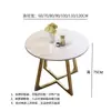 Mesa de Negociación de Pizarra de Lujo Ligero, Mesa Redonda para Área de Recepción de Oficina de Ventas, Mesa de Comedor Pequeña para Apartamento Nórdico Moderno Minimalista Comercial