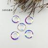 Colgante de cristal directo de fábrica, venta al por mayor, cuentas de vidrio en forma de amor, pendientes, collar de mariposa, accesorios Aurora