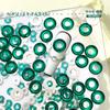 Diamante Tallado Especial de Fondo Plano Esmeralda Cruzado Europeo y Americano Armadura de Palacio Verde Navideño Uña Mariposa Uña de Cristal Joyería