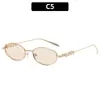 Gafas de sol metálicas de montura pequeña, estilo coreano, nuevas, con aspecto de alta gama, gafas de sol de moda estilo influencer con protección UV