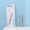 Pinza para cejas de acero inoxidable Yuhan, pinza para cejas, pinzas para cejas, pinzas oblicuas planas dos A626
