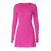Estilo europeu e americano cross-border roupas femininas outono einverno nova moda simples cor sólida cinta traseira cintura- vestido apertado de comércio exterior atacado
