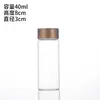 Tapa de Oro Rosa de 30 mm Tubo de Ensayo de Vidrio Transparente Sellado Botella Botella de Exhibición Wengué Botella Vacía Botella de Almacenamiento de Madera de Agarwood Sellada