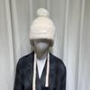 Moda Coreana Gorro de Lana con Bola de Piel Dulce para Mujer Otoño e Invierno Grueso Cálido Protección para las Orejas Gorro Lei Feng Que Muestra la Cara Pequeño Gorro Pulóver