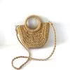 Bolso Tejido de Paja Nuevo 2022, Bolso Pequeño Semicircular, Bolso Bandolera Doble Propósito, Versátil Bolso de Playa para Tomar Fotos, Bolso Tejido de Moda