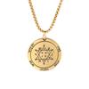 Collar de Acero de Titanio Transfronterizo para Hombre, Collar de Moneda Redonda de Acero Inoxidable Hip-Hop para Hombre Moderno Personalizado, Cadena de Suéter para Hombre y Mujer