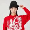 Outono e inverno estilo coreano All-match Baotou Moon Chapéu feminino fofo quente proteção auricular Chapéu empilhado Chapéu frio Chapéu de malha de lã grossa