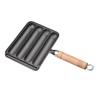 Olla para Salchichas Horneadas de Hierro Fundido Artefacto Casero para Salchichas Horneadas Pastel de Arroz Asado Brocheta de Cordero Asado Gluten Asado Molde para Salchichas Horneadas Plato para Salchichas Horneadas al Aire Libre